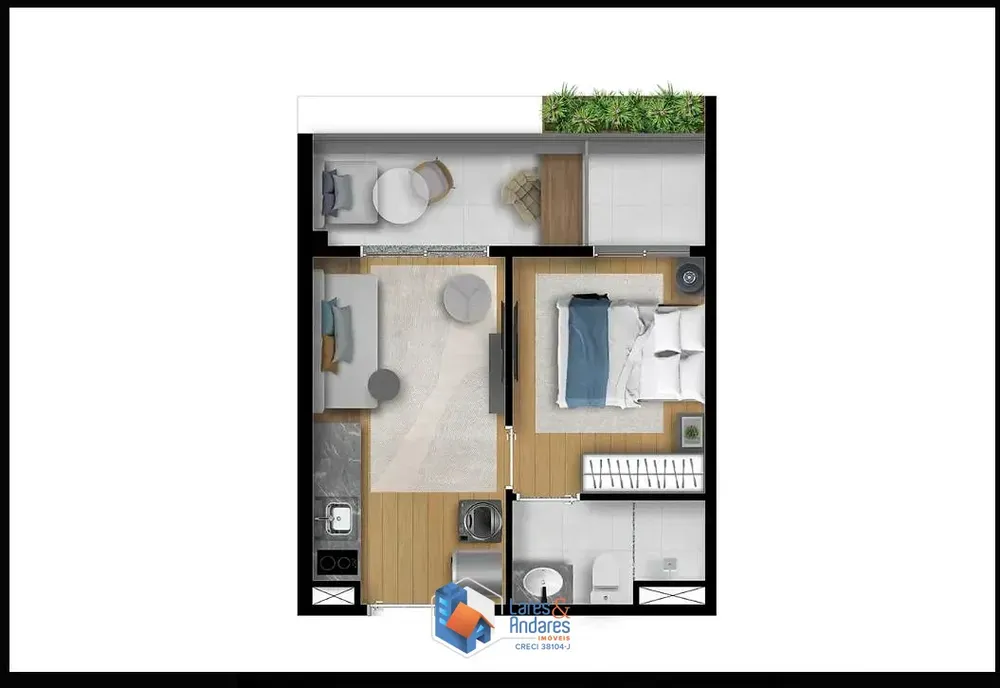 Apartamento, 1 quarto, 32 m² - Foto 7
