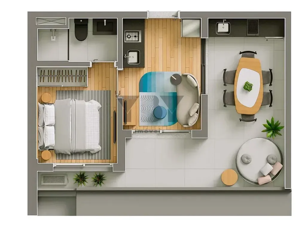 Apartamento, 1 quarto, 42 m² - Foto 4