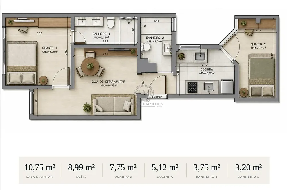 Apartamento, 2 quartos, 50 m² - Foto 13