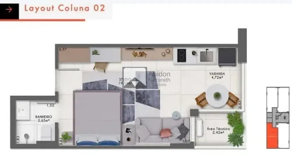 Apartamento, 1 quarto, 35 m² - Foto 57