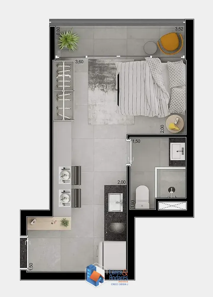 Apartamento, 1 quarto, 23 m² - Foto 5