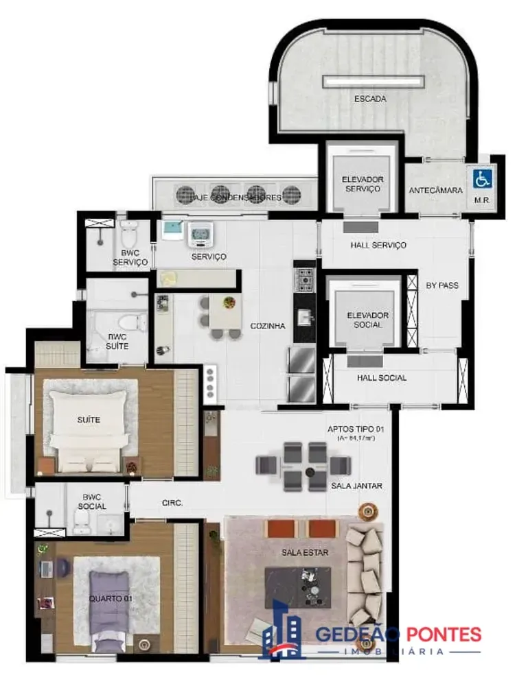 Apartamento, 3 quartos, 84 m² - Foto 4