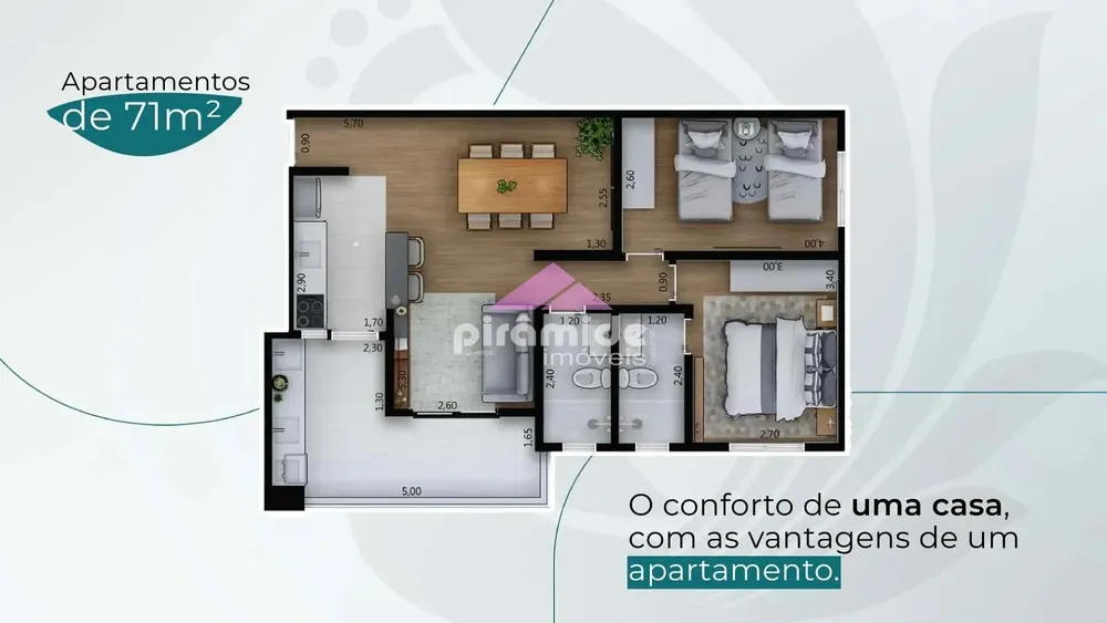 Apartamento, 2 quartos, 71 m² - Foto 2