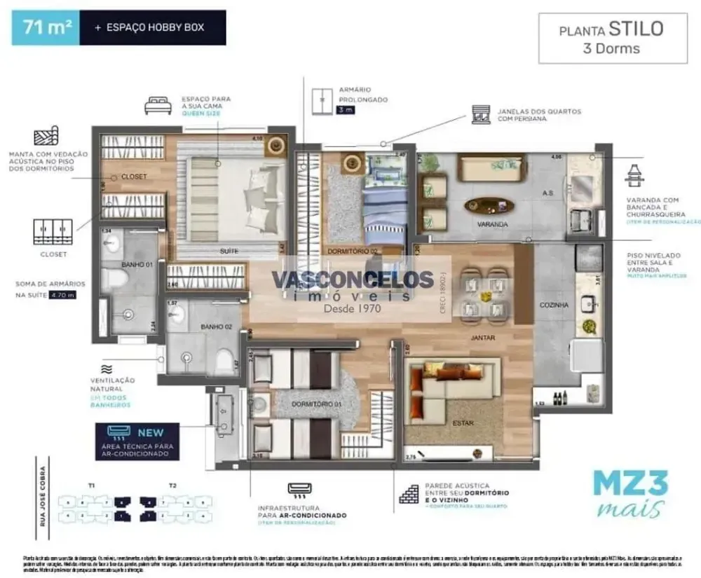 Apartamento, 3 quartos, 71 m² - Foto 8