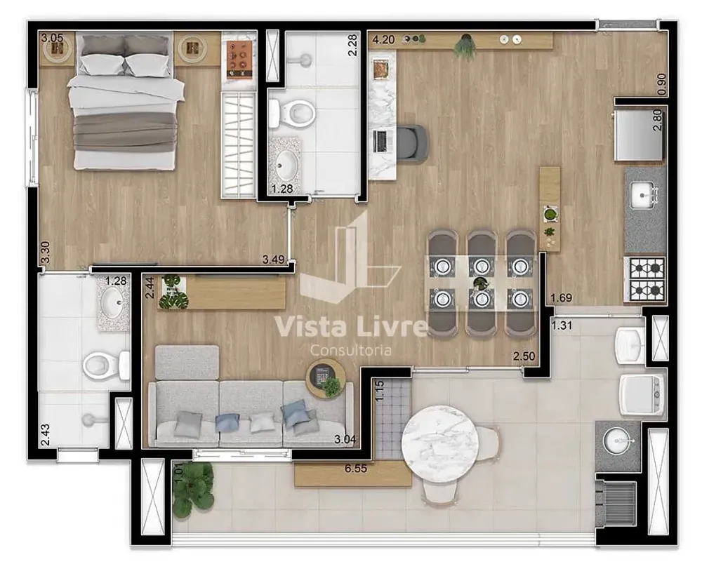 Apartamento, 2 quartos, 62 m² - Foto 6