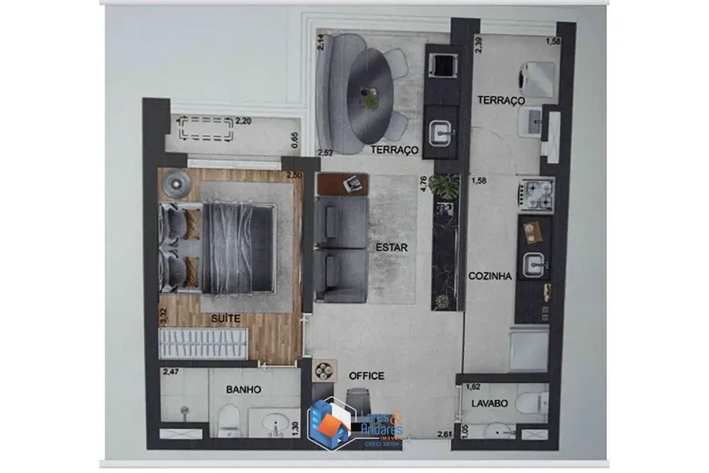 Apartamento, 1 quarto, 51 m² - Foto 5