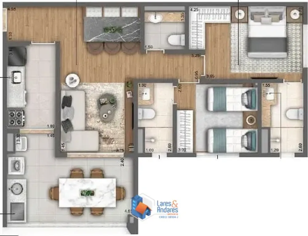 Apartamento, 3 quartos, 89 m² - Foto 4