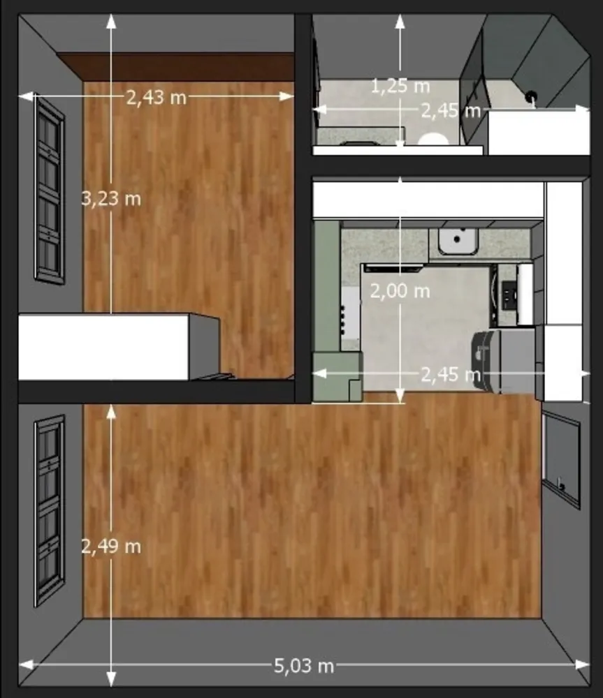 Apartamento, 1 quarto, 33 m² - Foto 2