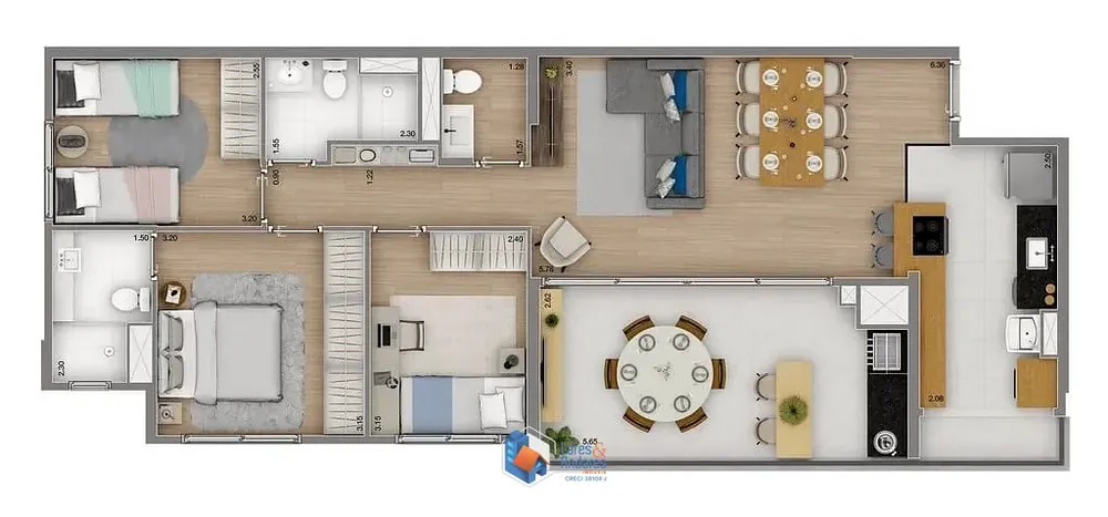 Apartamento, 3 quartos, 94 m² - Foto 4
