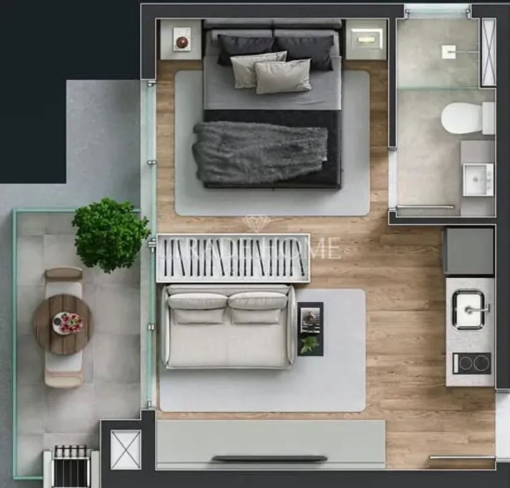 Apartamento, 1 quarto, 56 m² - Foto 6