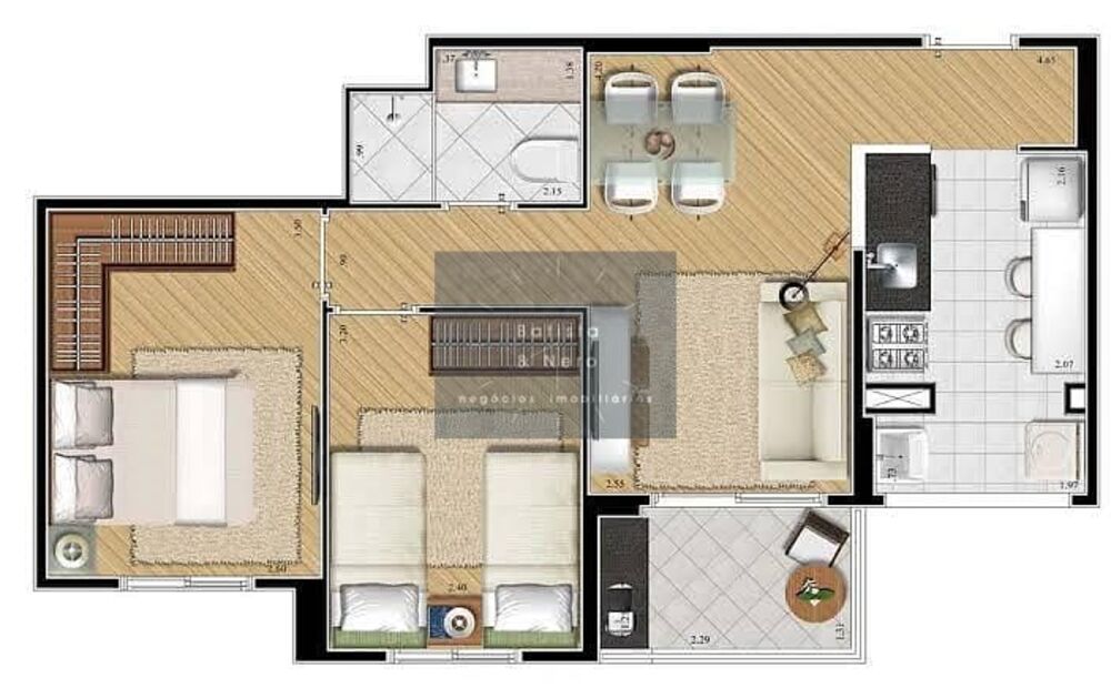 Apartamento, 2 quartos, 51 m² - Foto 6