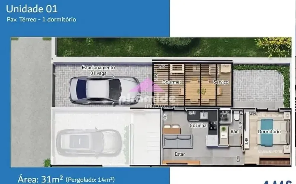 Casa, 3 quartos, 88 m² - Foto 2