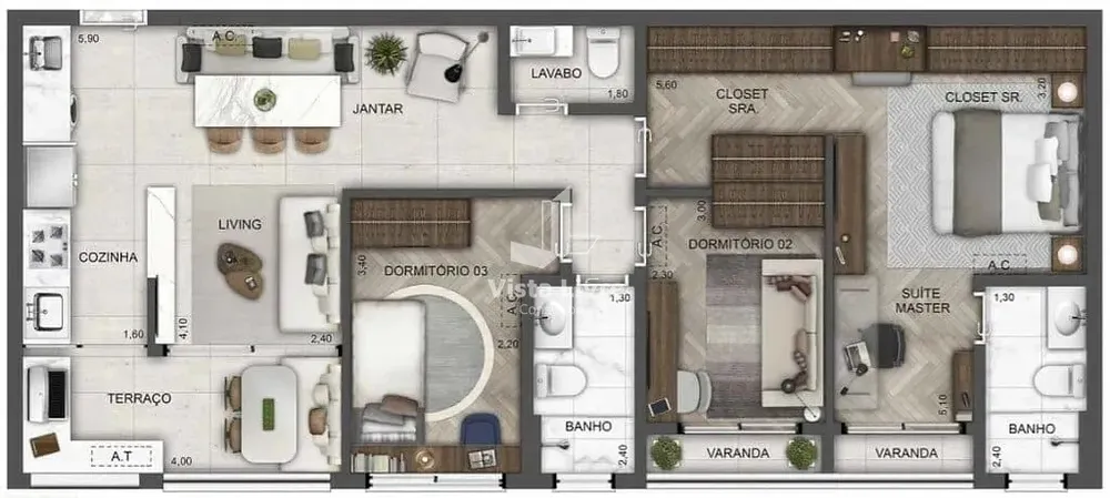 Apartamento, 2 quartos, 62 m² - Foto 8