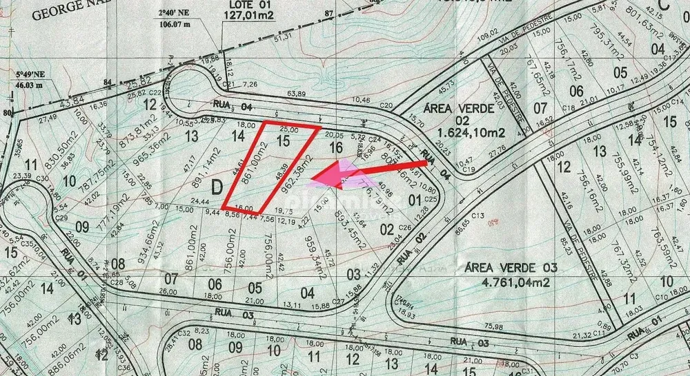Terreno, 861 m² - Foto 1