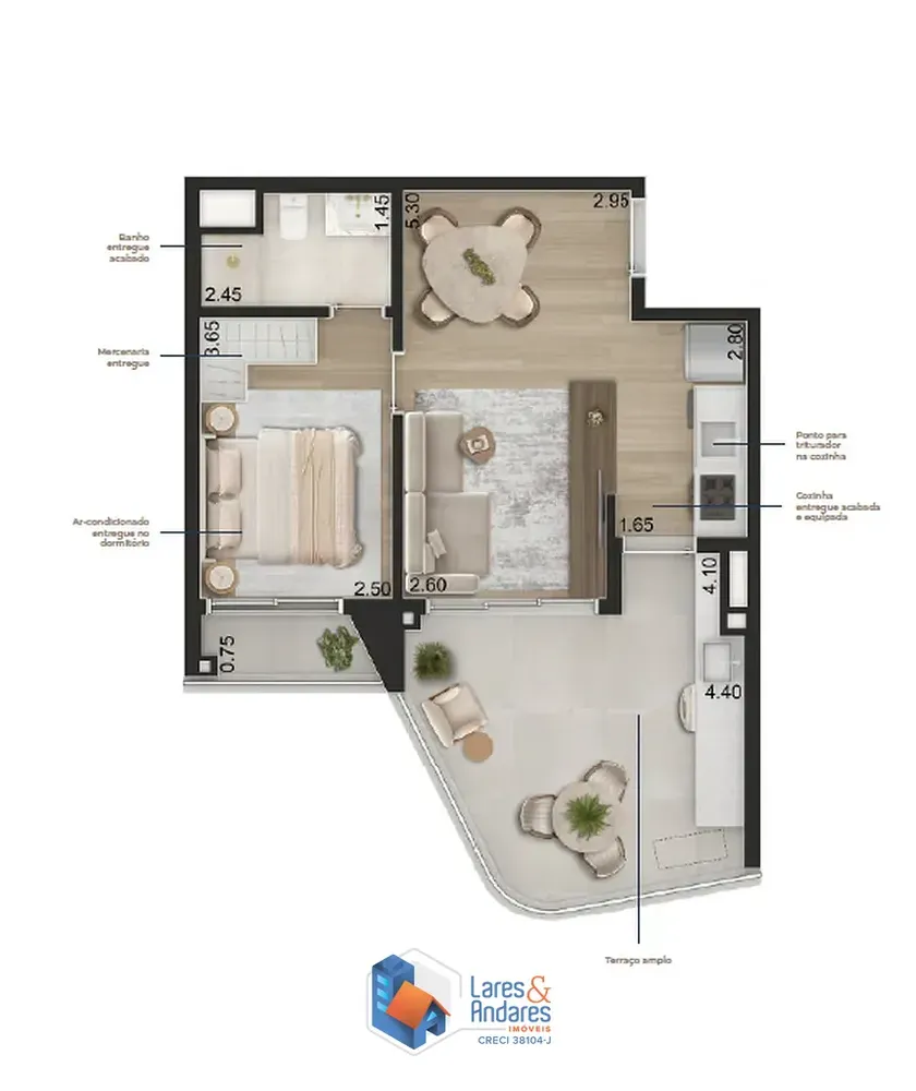 Apartamento, 1 quarto, 45 m² - Foto 8