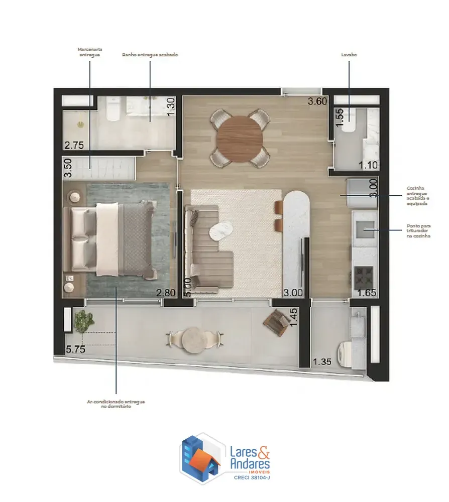 Apartamento, 1 quarto, 45 m² - Foto 5
