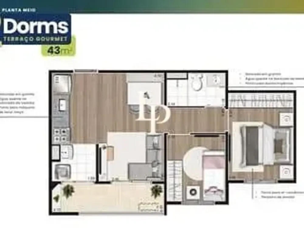 Apartamento, 2 quartos, 43 m² - Foto 7