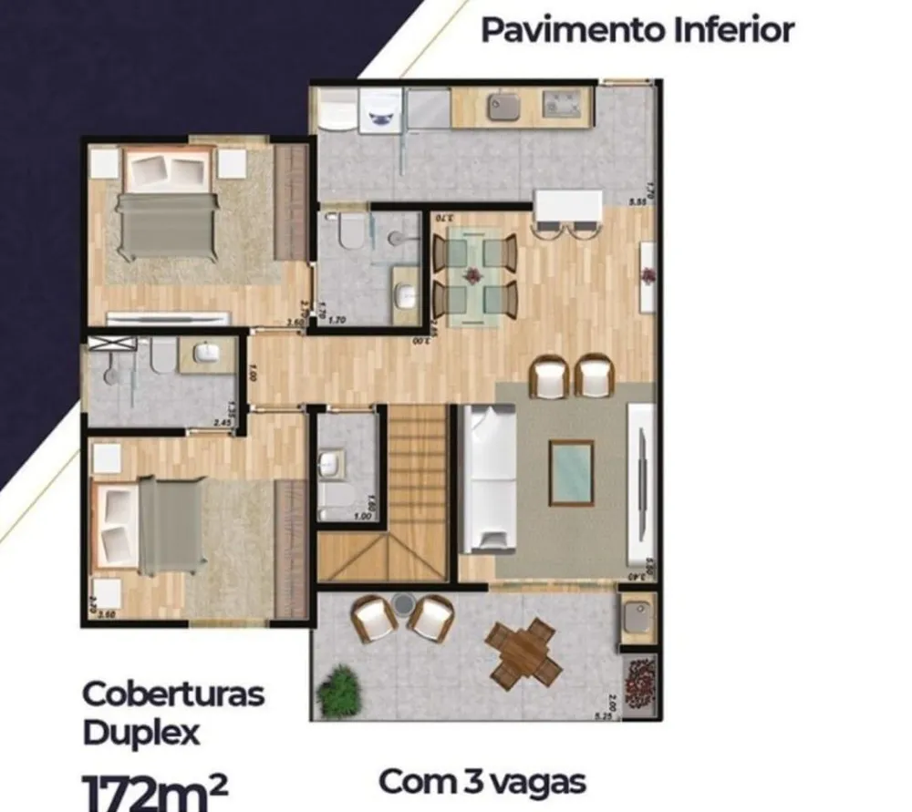 Apartamento, 3 quartos, 172 m² - Foto 3