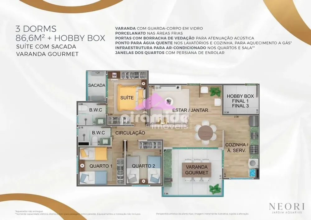 Apartamento, 3 quartos, 86 m² - Foto 2