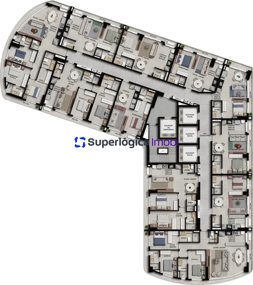 Apartamento, 2 quartos, 74 m² - Foto 3