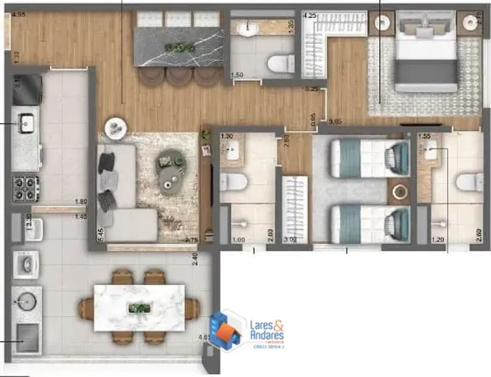 Apartamento, 1 quarto, 47 m² - Foto 6
