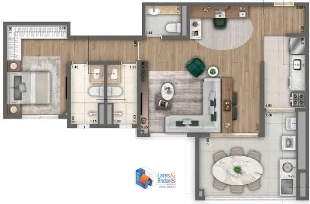 Apartamento, 1 quarto, 47 m² - Foto 7