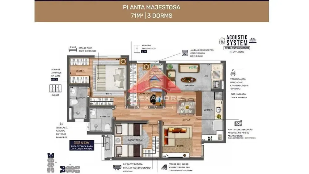 Apartamento, 3 quartos, 71 m² - Foto 6
