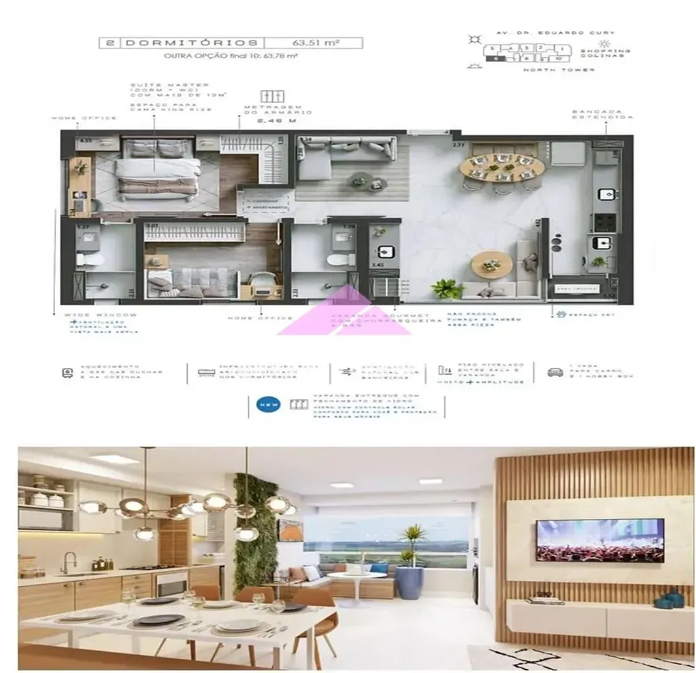 Apartamento, 2 quartos, 63 m² - Foto 5