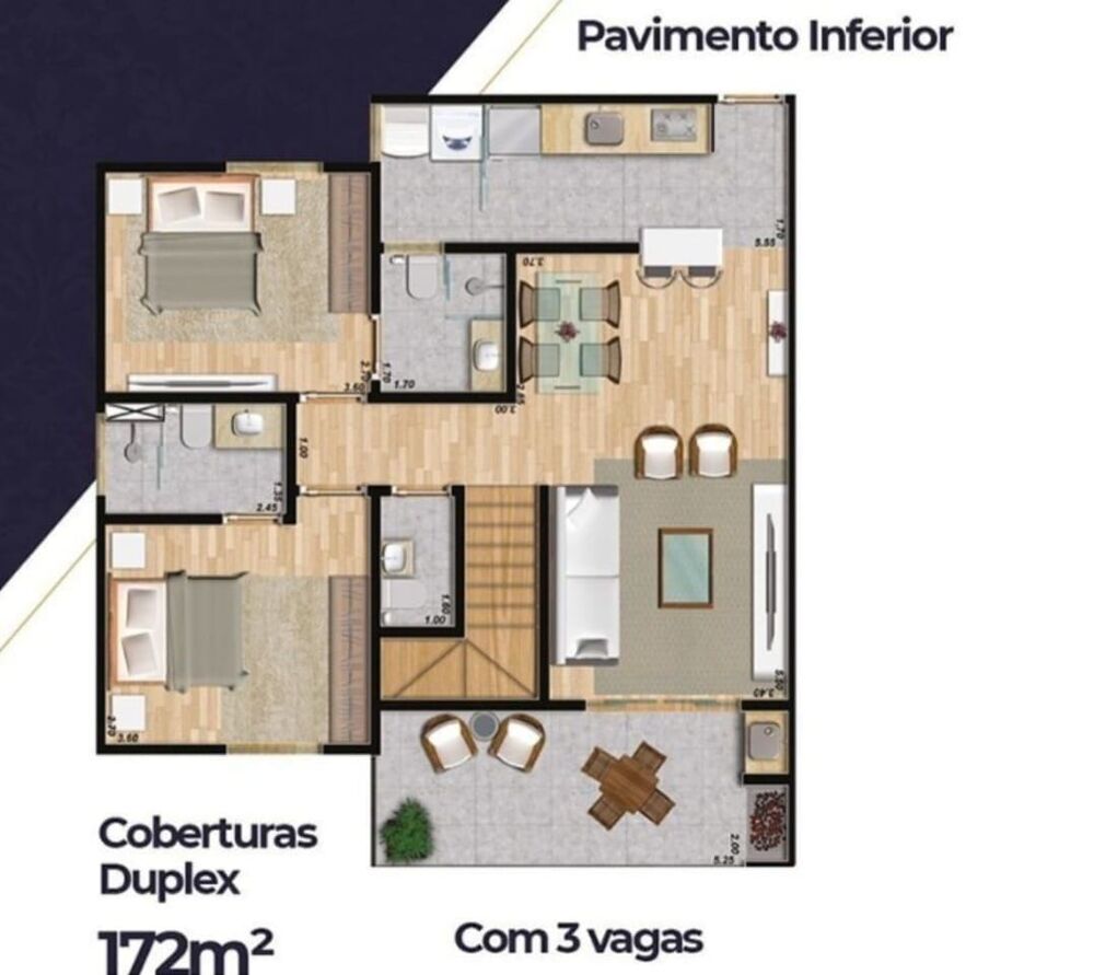 Apartamento à venda com 3 quartos, 172m² - Foto 7