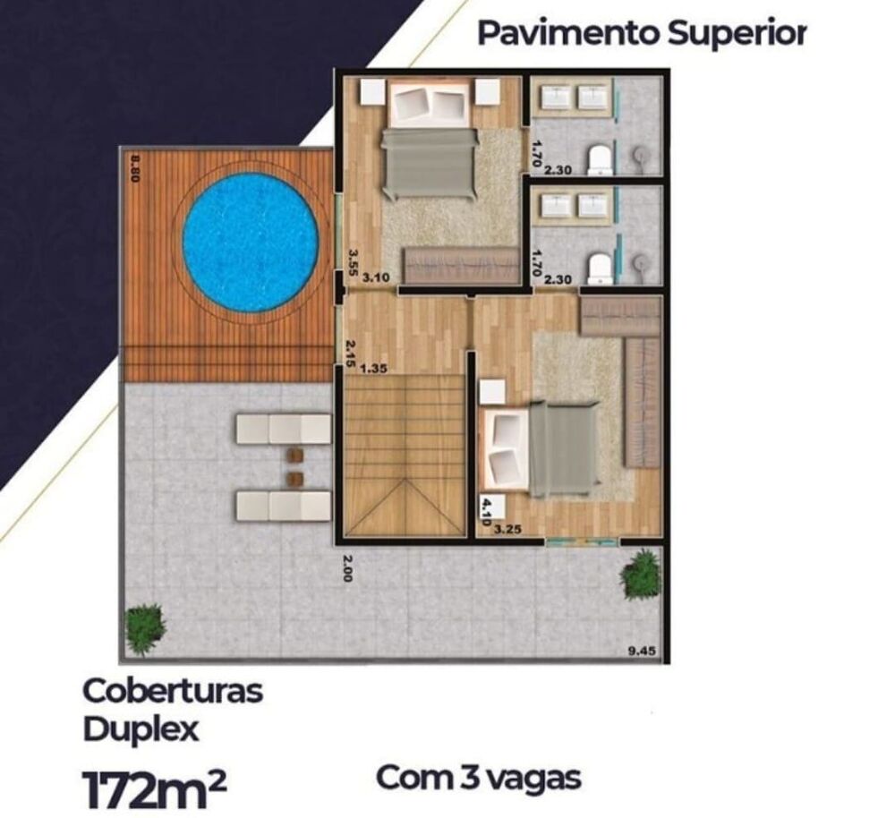 Apartamento à venda com 3 quartos, 172m² - Foto 8