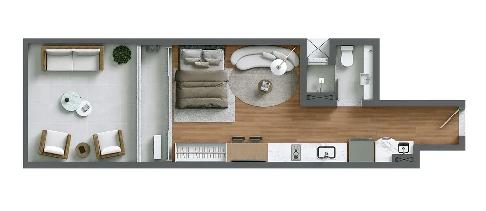 Apartamento, 1 quarto, 33 m² - Foto 8