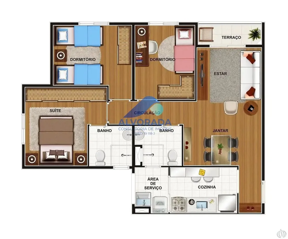 Apartamento, 3 quartos, 68 m² - Foto 2