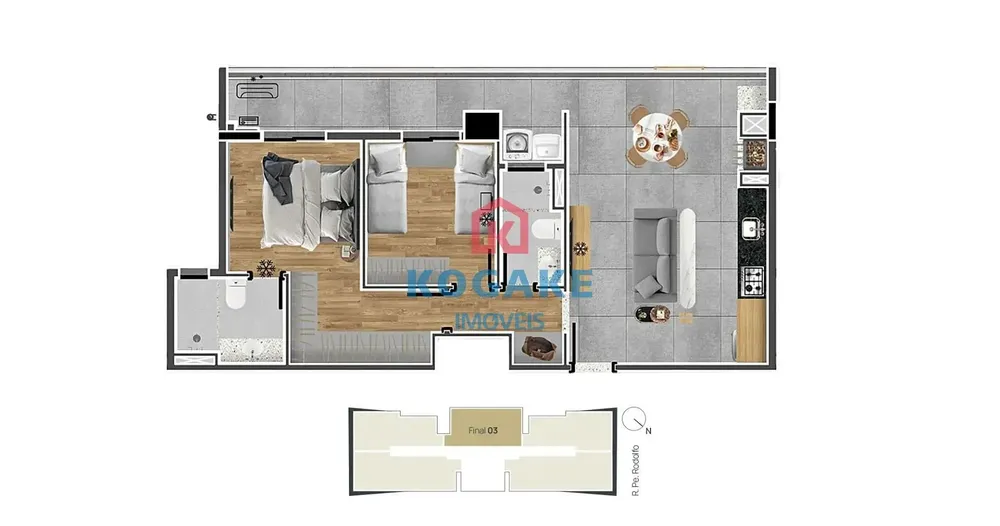 Apartamento, 2 quartos, 73 m² - Foto 2