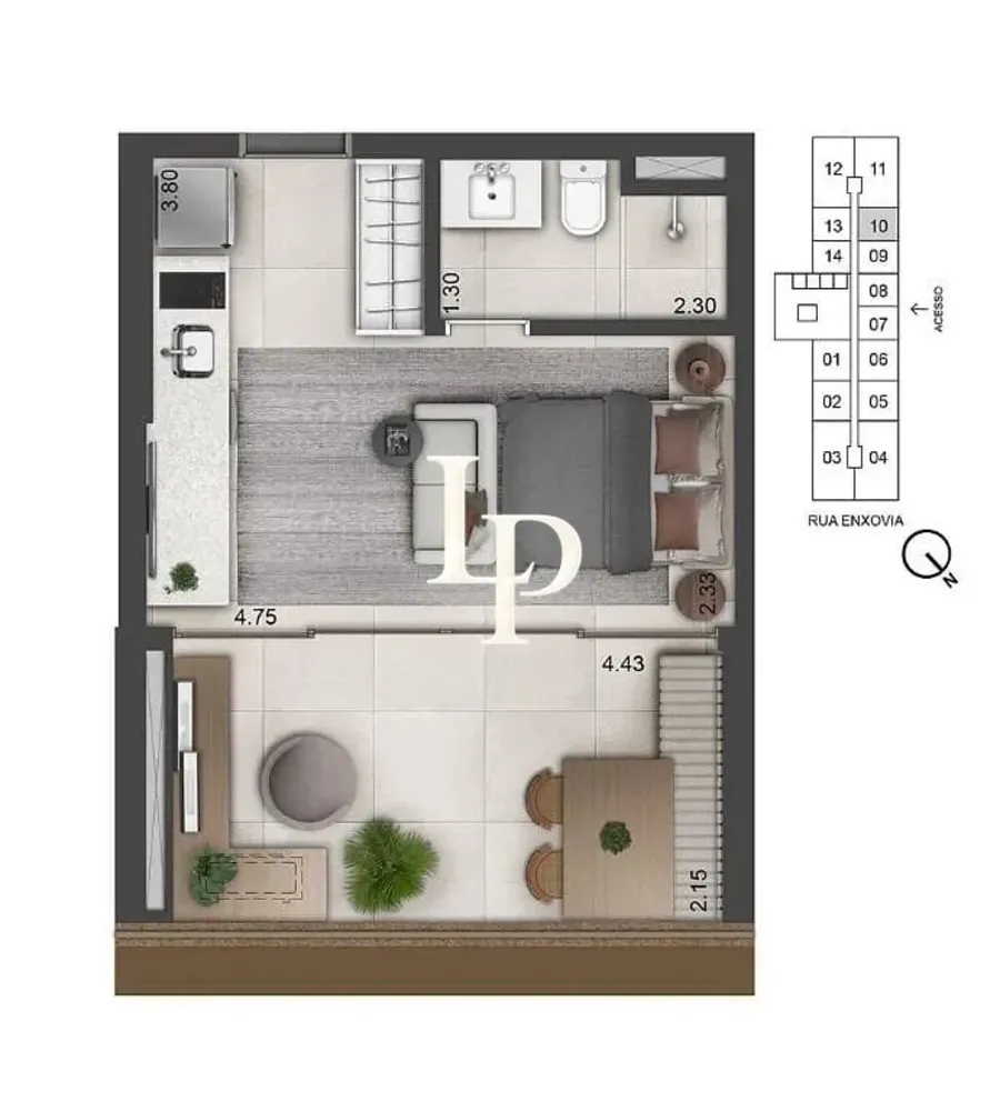 Apartamento, 1 quarto, 32 m² - Foto 6