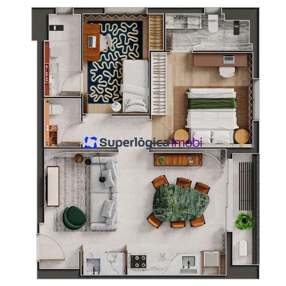 Apartamento, 1 quarto, 51 m² - Foto 2