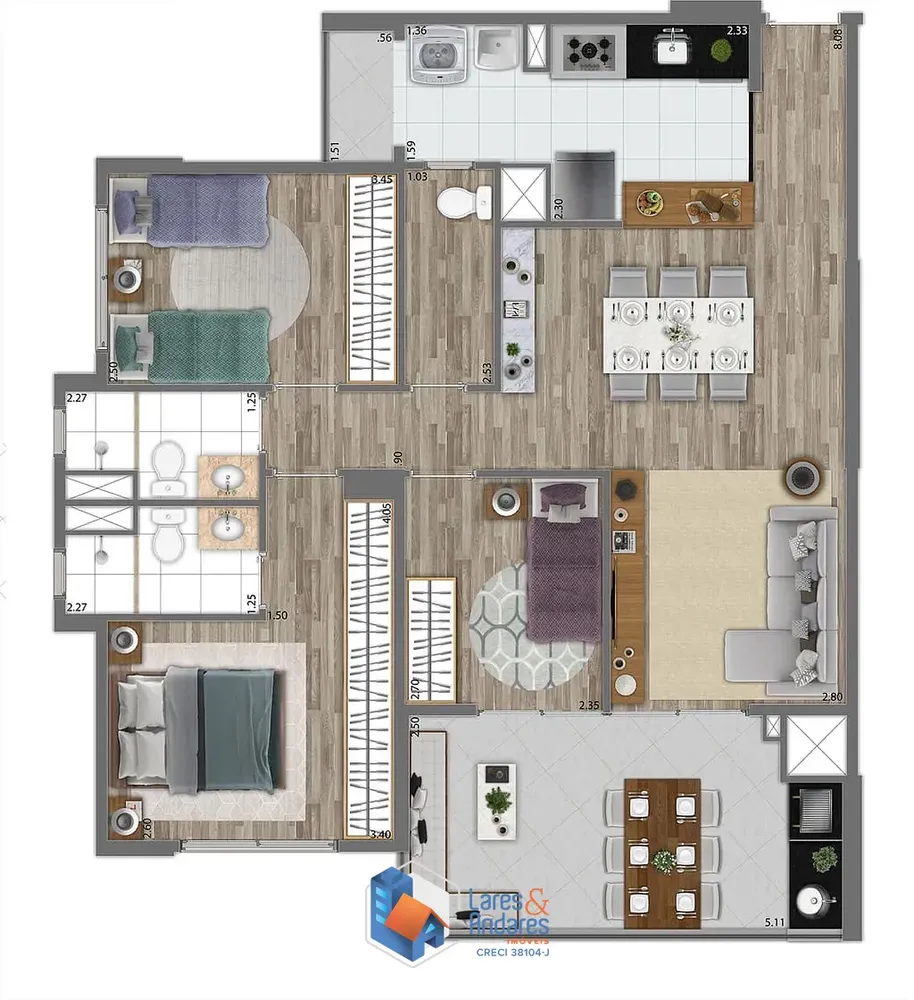 Apartamento, 2 quartos, 56 m² - Foto 5