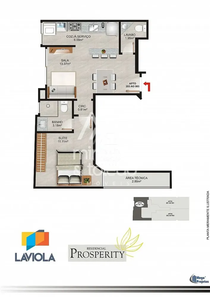 Apartamento, 1 quarto, 10 m² - Foto 1