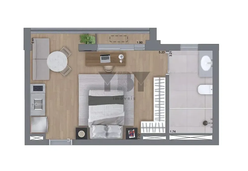 Apartamento, 1 quarto, 38 m² - Foto 6