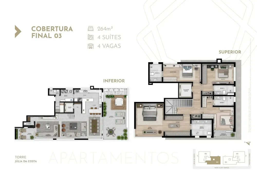 Apartamento, 3 quartos, 160 m² - Foto 1