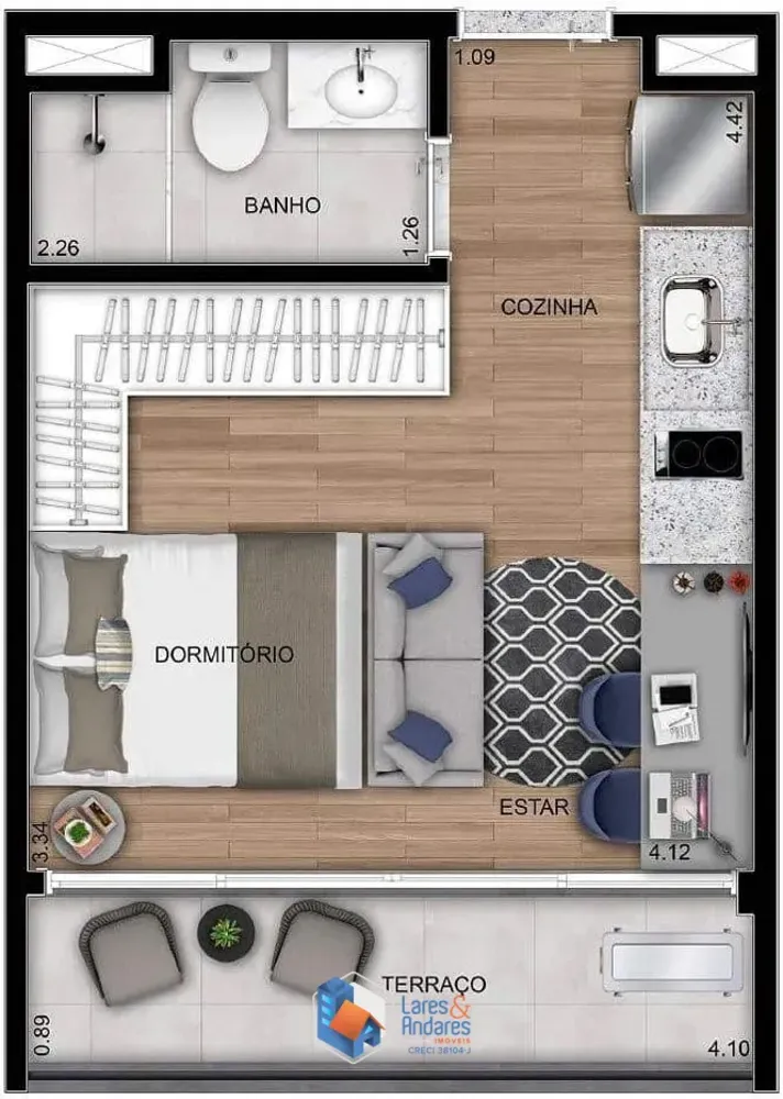 Apartamento, 2 quartos, 40 m² - Foto 8