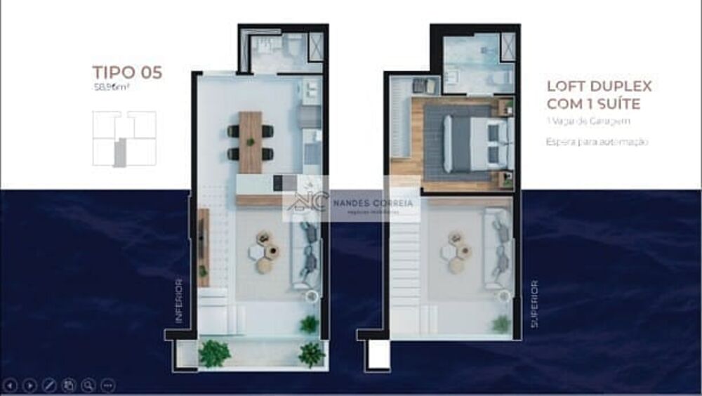 Apartamento à venda com 1 quarto, 59m² - Foto 6
