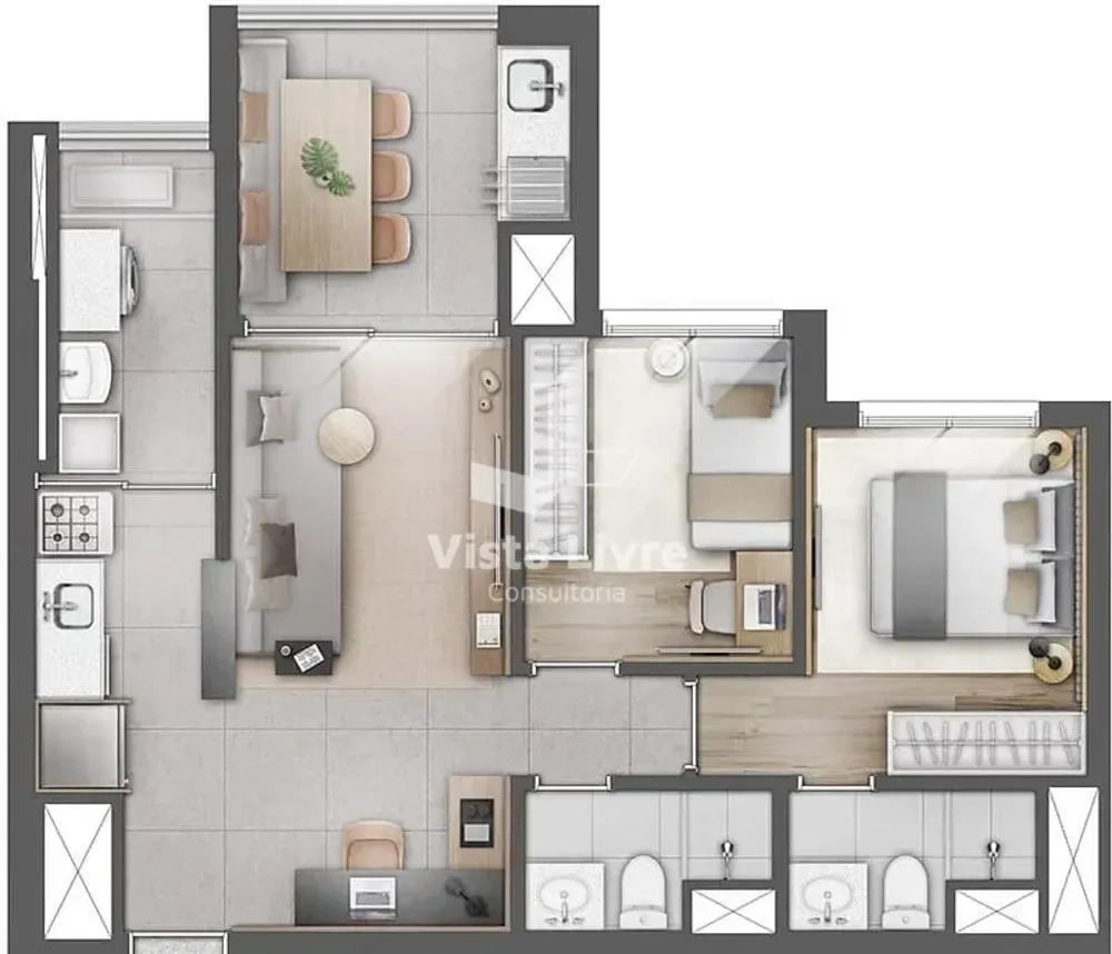 Apartamento, 2 quartos, 61 m² - Foto 8