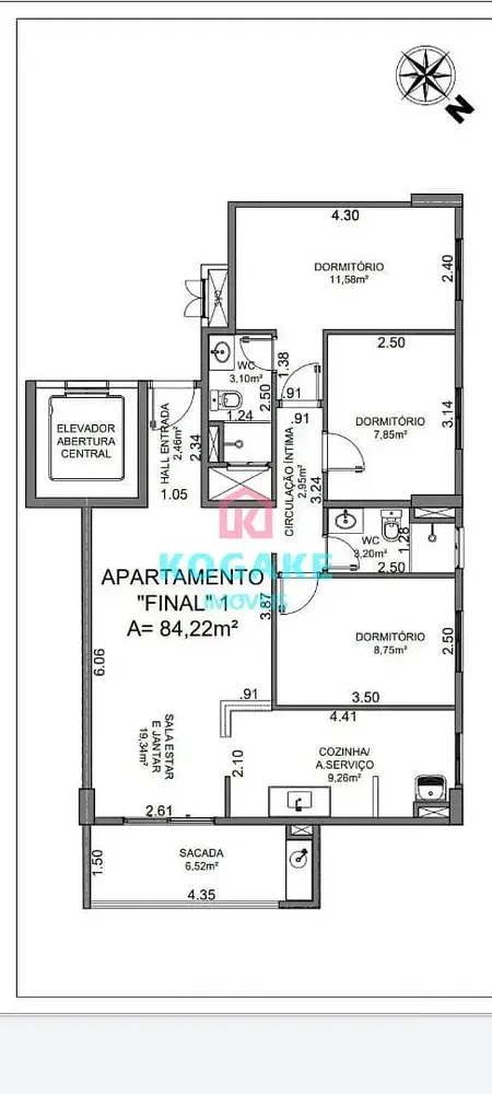 Apartamento, 3 quartos, 84 m² - Foto 4