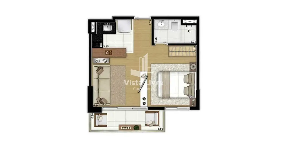 Apartamento, 1 quarto, 33 m² - Foto 6