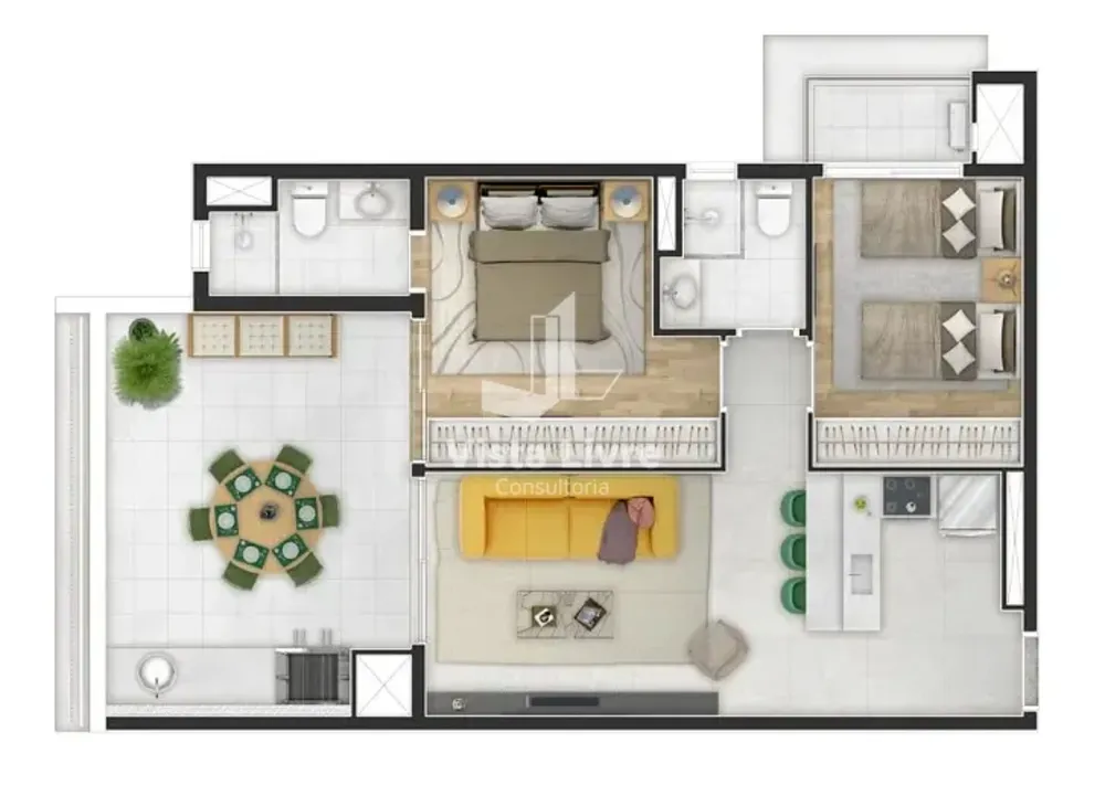 Apartamento, 2 quartos, 71 m² - Foto 3