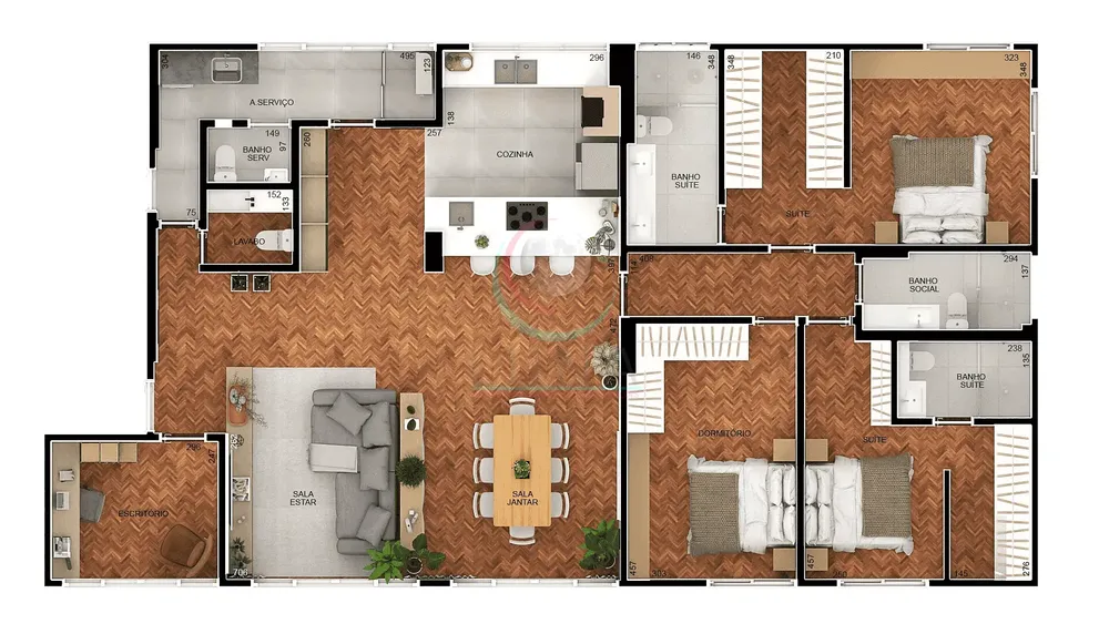 Apartamento, 3 quartos, 158 m² - Foto 1