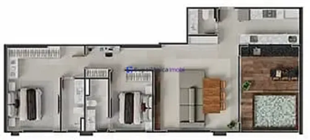 Apartamento, 2 quartos, 74 m² - Foto 3