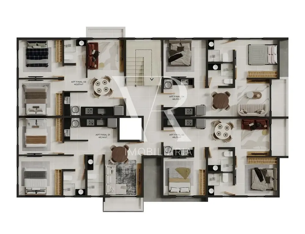 Apartamento, 2 quartos, 44 m² - Foto 1
