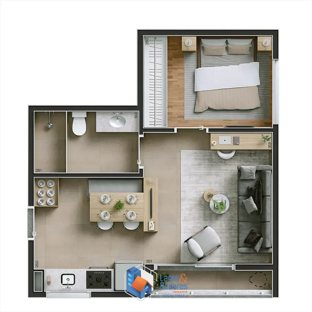 Apartamento, 1 quarto, 44 m² - Foto 2