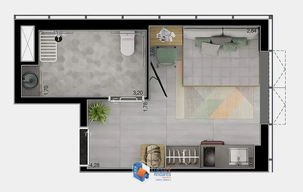 Apartamento, 1 quarto, 32 m² - Foto 4